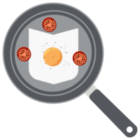 Fried Egg Yolk Tomato Frying Serving Food png