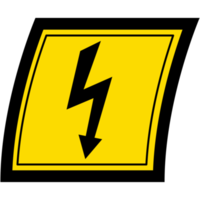 Sticker Warning Danger Electrical Lightning Logo Symbol Icon png