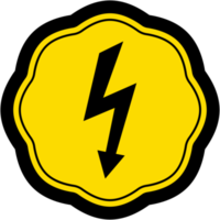 pegatina advertencia peligro eléctrico relámpago logo símbolo icono png