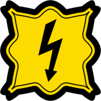 pegatina advertencia peligro eléctrico relámpago logo símbolo icono png