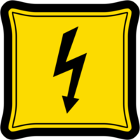 Sticker Warning Danger Electrical Lightning Logo Symbol Icon png