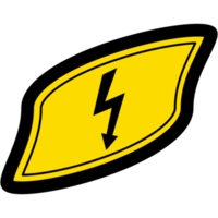 Sticker Warning Danger Electrical Lightning Logo Symbol Icon png