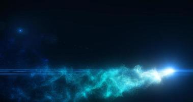 Abstract flying energy meteor particle comet space magical blue futuristic hi-tech, abstract background photo