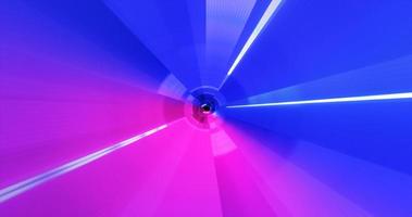 Abstract glowing space tunnel flying at high speed from bright energy futuristic high-tech lines background photo