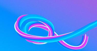 Abstract line knot purple pink gradient 3D caramel candy curved bubblegum abstract background photo