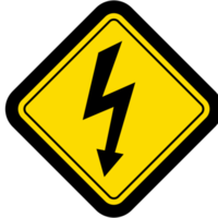 Aufkleber Warnung Achtung elektrisch Blitz Logo Symbol Symbol png