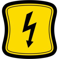 Aufkleber Warnung Achtung elektrisch Blitz Logo Symbol Symbol png