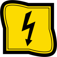 Sticker Warning Danger Electrical Lightning Logo Symbol Icon png