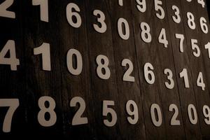 Background of numbers. from zero to nine. Finance data concept. Mathematic. Seamless pattern with numbers. financial crisis concept. Business success. photo