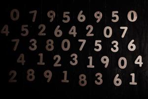 Background of numbers. from zero to nine. Finance data concept. Mathematic. Seamless pattern with numbers. financial crisis concept. Business success. photo