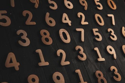 Background of numbers. from zero to nine. Finance data concept. Mathematic. Seamless pattern with numbers. financial crisis concept. Business success. photo