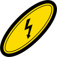 Aufkleber Warnung Achtung elektrisch Blitz Logo Symbol Symbol png