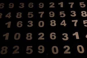 Numbers texture abstraction. Global economy crisis concept. Finance data or education concept. photo