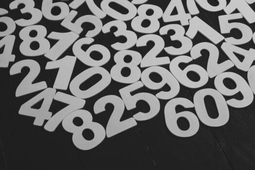 Background of numbers. from zero to nine. Finance data concept. Mathematic. Seamless pattern with numbers. financial crisis concept. Business success. photo