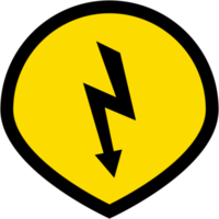 Aufkleber Warnung Achtung elektrisch Blitz Logo Symbol Symbol png