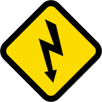 pegatina advertencia peligro eléctrico relámpago logo símbolo icono png