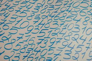 Numbers texture abstraction. Global economy crisis concept. Finance data or education concept. photo