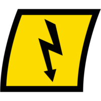 Sticker Warning Danger Electrical Lightning Logo Symbol Icon png