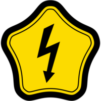 Aufkleber Warnung Achtung elektrisch Blitz Logo Symbol Symbol png