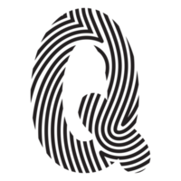 Handwritten Letter Q Aesthetic Word Alphabet Fingerprint Cute Abstract png