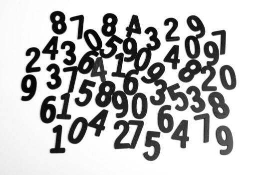 Background of numbers. from zero to nine. Finance data concept. Mathematic. Seamless pattern with numbers. financial crisis concept. Business success. photo