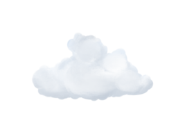 set of realistic color shade cloud illustration on transparency background png