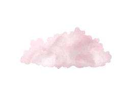 set of realistic color shade cloud illustration on transparency background png