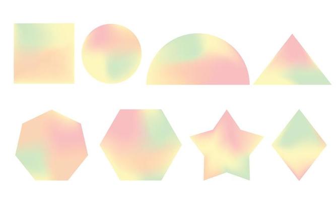 Gradient glass abstract holographic art modern style