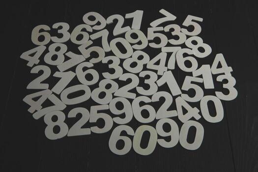 Background of numbers. from zero to nine. Finance data concept. Mathematic. Seamless pattern with numbers. financial crisis concept. Business success. photo