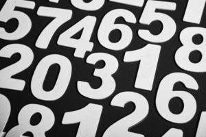 Background of numbers. from zero to nine. Finance data concept. Mathematic. Seamless pattern with numbers. financial crisis concept. Business success. photo