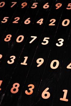 Background of numbers. from zero to nine. Finance data concept. Mathematic. Seamless pattern with numbers. financial crisis concept. Business success. photo
