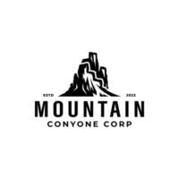 Mountain Canyon Logo Perfect for Clothing, Fashion, Carpentry, Internet, and Community Logos vector