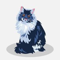 cute cat cartoon illustration. full body. pet, animal. for print, sticker, poster, and more. vector