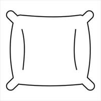 Vector, Image of pillow, Black and white color, with transparent background vector