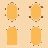 Collection Of Islamic Style Lantern with modern and flat Design vector