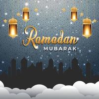 Ramadan mubarak banner vector