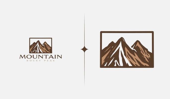 Mountain Peak Hill Top. Universal creative premium symbol. Vector sign icon logo template. Vector illustration