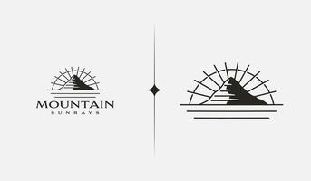 Mountain Peak Hill Top. Universal creative premium symbol. Vector sign icon logo template. Vector illustration