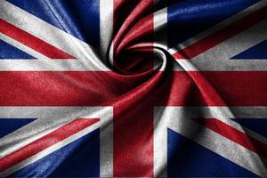 The UK flag- Unated Kingdom flag wavy shape design photo