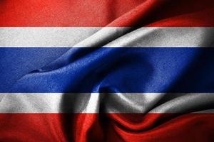 Dark Flag of Thailand and Thai Nation concepts photo