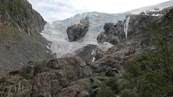 brazo glaciar del gran glaciar en noruega foto