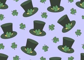 Seamless pattern patrick day for wallpaper design. Isolated vector illustration. Green background.