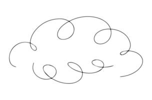 nube mano dibujado con diferente líneas. vector ilustración.