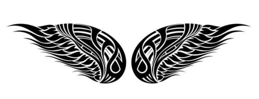 Angel wing. Bird wing. Design element for tattoo. Element for the logo. vector