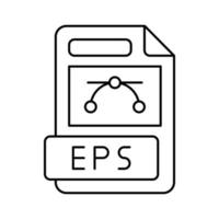 eps file format document line icon vector illustration