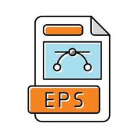 eps file format document color icon vector illustration