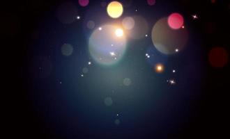 Sparkling dust particles. Glittering red golden dust. Abstract background with bokeh effect. photo
