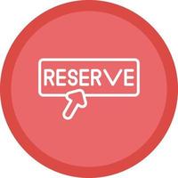 diseño de icono de vector de reserva