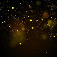 Sparkling dust particles. Glittering red golden dust. Abstract background with bokeh effect. photo