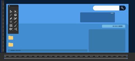 Design software windows. Web window screen mockup. Background with software tools and folders. photo